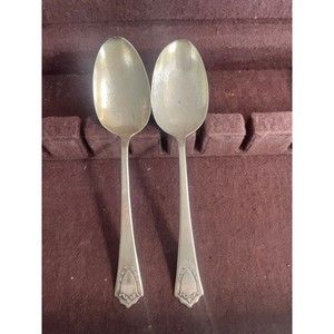 R&B Jewell Flatware Silverware Serving Tea Spoons Lot Set of 2 Pieces